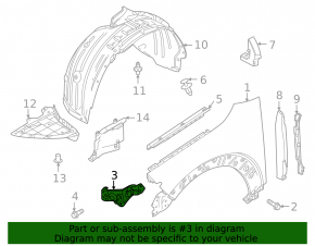 Front right wing bracket Mazda CX-30 20-