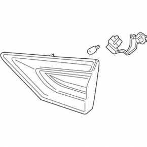 Inner tailgate light left Ford Fusion mk5 13-16