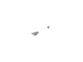 Right wing molding, triangle, Ford Fusion mk5 13-20, two chrome