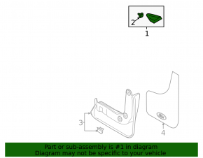 Right wing molding, triangle, Ford Fusion mk5 13-20, two chrome
