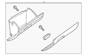 Glove box, glove compartment Mazda 6 18-21 black without backlight