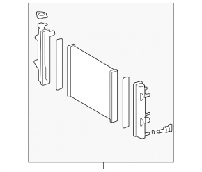 Water cooling radiator for Toyota FJ Cruiser 07-14 4.0, automatic transmission