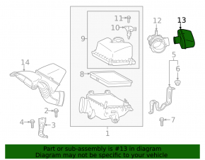 Air resonator Toyota Highlander 17-19 3.5