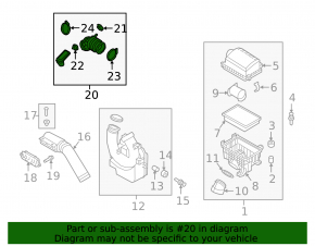 Air duct for manifold Hyundai Elantra AD 17-20 1.4 2.0