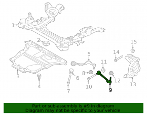 Lower control arm front right rear BMW 3 F30 12-18 AWD