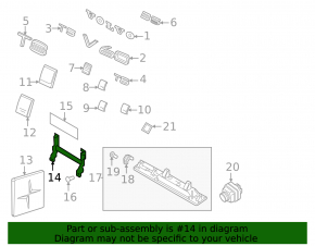Platform for tailgate number Volvo V90 17-22 usa