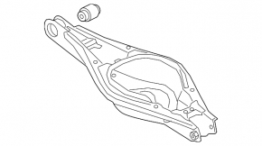 Lower control arm under the rear left spring, Volvo XC40 19-25