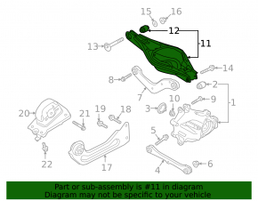 Lower control arm under spring rear left Volvo XC40 19-25