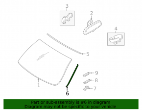 Windshield molding left BMW X5 E70 07-13