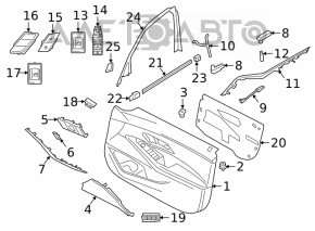 Door frame inner front right BMW 3 G20 19-