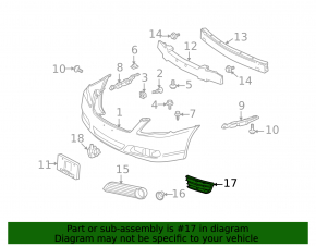 Toyota Avalon 2010 Lower Front Bumper Grille