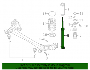 Rear right shock absorber Hyundai Accent 18-23