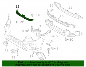 Subaru Ascent 23-26 Front Bumper Upper Absorber