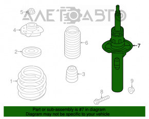 Shock absorber front left VW Jetta 11-18 USA d50mm
