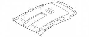 Ceiling trim VW Tiguan 09-17 without sunroof beige, under lamp with 4 pockets