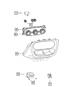 Climate control Fiat 500L 14-17 dual zone, auto