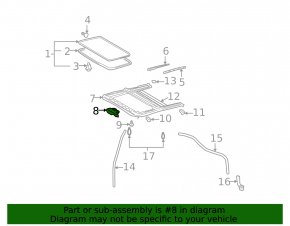 Lexus GX470 03-09 sunroof motor