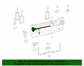 Lower left trunk lock for Lexus LX 98-07