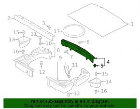 Mitsubishi Outlander Sport ASX 10-23 Trunk Door Trim