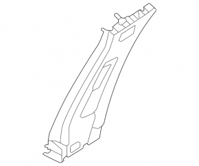 Center pillar trim upper belt left Nissan Rogue 21-23 gray US built, butt