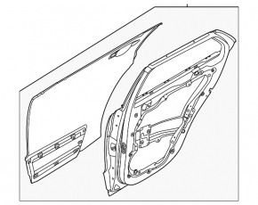 Bare rear door left Kia Niro 23-