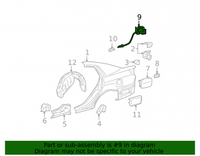 Fuel filler flap lock Toyota Avalon 05-12