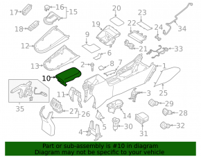 Armrest Kia Forte 19-24 leather black, retractable
