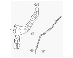 Chevrolet Equinox 23-24 windshield washer reservoir with cap and sensor
