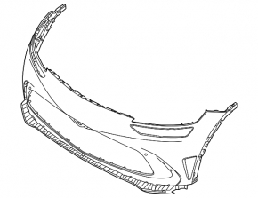 Bare front bumper Genesis GV60 23-25 for car parking