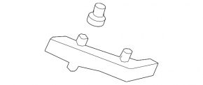 Front bumper mount right Hyundai Sonata 16-17 hybrid