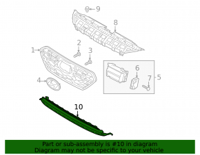 Hyundai Ioniq 17-22 Front Bumper Lower Grille
