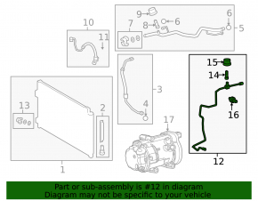 Air conditioner tube heater-condenser Toyota Rav4 19- hybrid