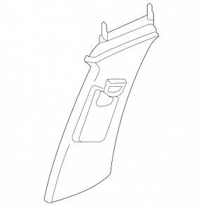 Center pillar trim, upper belt, left, Audi A3 22-26, gray