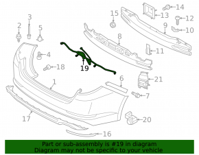 Wiring rear bumper Kia Optima 14-15 rest for parking sensors