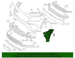 Front bumper mount, right fender, Mercedes X247 GLB 20-26