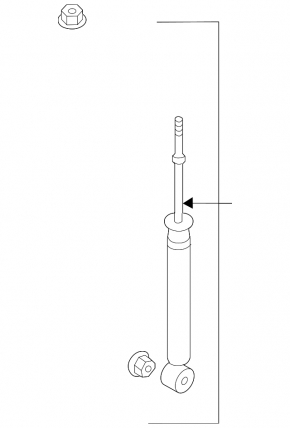 Shock absorber rear left Nissan Leaf 18- under 40 kWh
