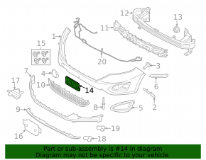 Ford Edge 15-18 Front License Plate Area