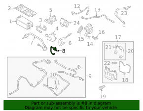 Fuel tank vent valve Ford Fusion mk5 17-20 hybrid, plug-in without pipes