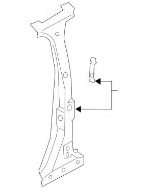 Body pillar central left Ford Explorer 20-