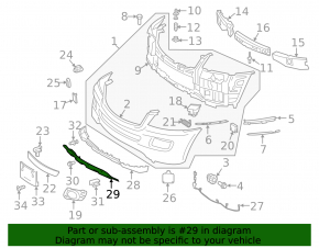 Front bumper lower trim Mercedes W164 ML gray