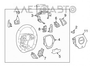 Steering wheel control buttons lower left Chevrolet Bolt 17-21