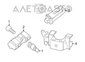 Wheel pressure sensor BMW X2 F39 18-23 433MHz