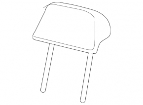 Headrest 2nd row left VW Atlas 18-20 leather black white stitching