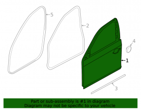 Door bare front right BMW 5 F10 11-16