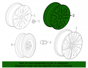 Wheel disk R18 Buick Encore 17-19 light curb