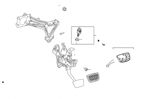 Toyota Camry v70 18-24 hybrid brake pedal with sensor, rusty