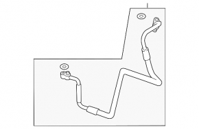 Air conditioning condenser-compressor pipe for Audi A6 C7 16-18 3.0T