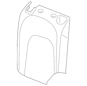 Rear seat back trim, 2nd row, right, Audi A6 C8 19-20, brown leather, Comfort