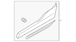 Lower rear right door trim panel for the Audi Q8 e-tron 2020-2025 with a glossy black insert