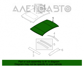 Roof metal Chrysler 200 11-14 without sunroof